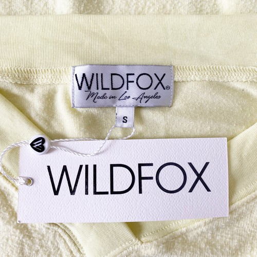 Wildfox Sweatshirt Size S Yellow GIDGET Vintage Varsity Beach Jumper NEW - Picture 8 of 8