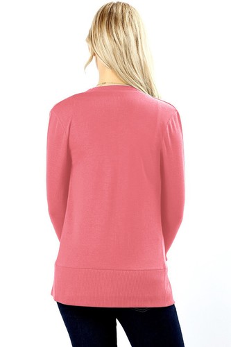 Langärmeliger Damenpullover mit V-Ausschnitt und Knopfstrick-Strick-Cardigan - Bild 44 von 48