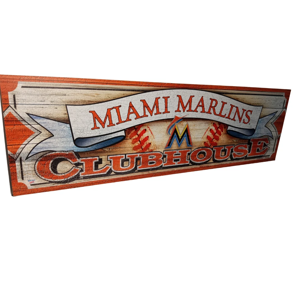 Miami Marlins Clubhouse Wooden Wall Sign - Image 3 of 4