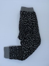 CREWCUTS Girls Gray Black Animal Print Cotton Stretch Knit Lounge Pant Sz 7