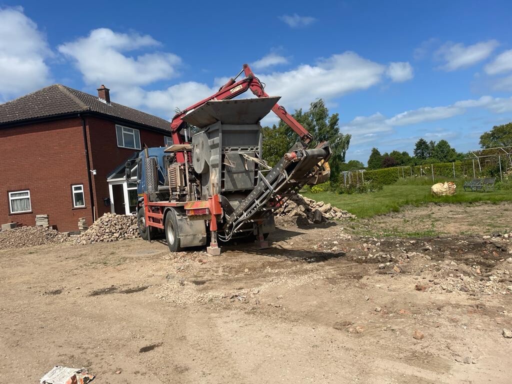 Mobile Concrete crusher hire brick rubble stone comes with operator eBay