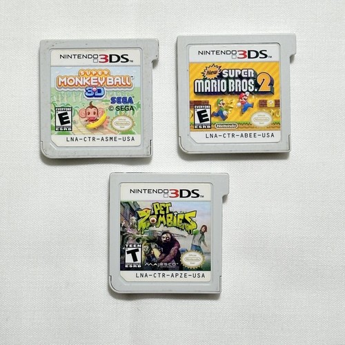 NINTENDO 3DS Games Lot of 3 Cartridges - TESTED & WORKING - Super Mario Bros 2
