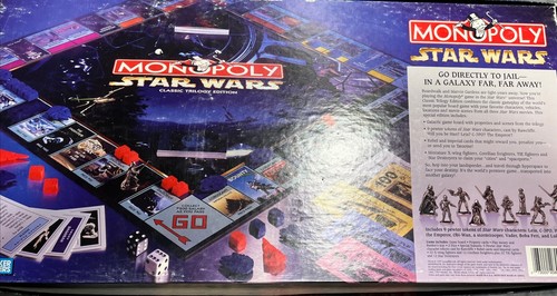 Star Wars Classic Trilogy Edition Monopoly Game, Pre-owned, Complete - Picture 2 of 8