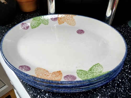 STEELITE SCHWAMMGESCHIRR DESIGN OVALE SERVIER-/STEAKPLATTEN X 6 - Bild 1 von 4