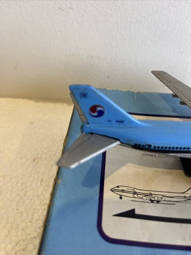 Vintage Korean Air B747 Toy Jet Clover Mini Power Pull Back and Release Works!!! - Picture 4 of 21