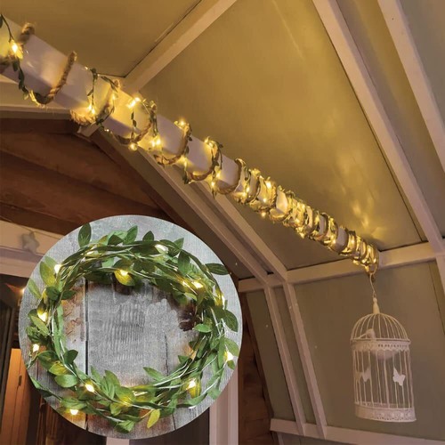 Twinkle Fairy Lights 66ft with Artificial VinesDecorative Indoor Leaves for B... - Picture 6 of 6