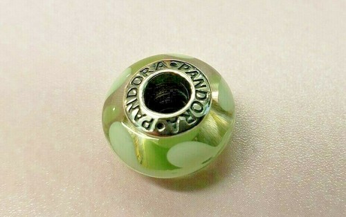 PANDORA | LIGHT GREEN SWIRL MURANO CHARM ✪NEW✪ 790672 RETIRED RARE 925 ALE GLASS - Picture 2 of 7