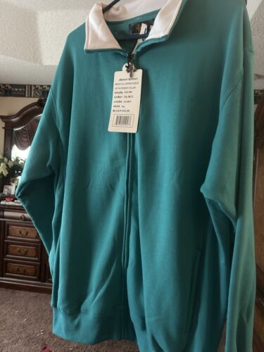 Men Long Sleeve Warm Jacket Or Sweater Size X Large Open Front With Zipper. - Picture 2 of 5