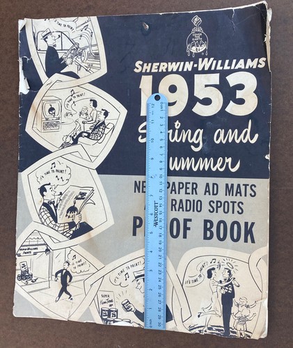 Vintage 1953 SHERWIN WILLIAMS PAINTS-NEWSPAPER & RADIO PROOF BOOK advertising - Picture 9 of 11