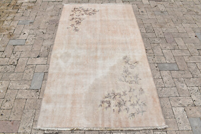 Türkischer Teppich 3x6 Vintage Helle Farbe Floral Oushak Vintage Boho Rug 100...