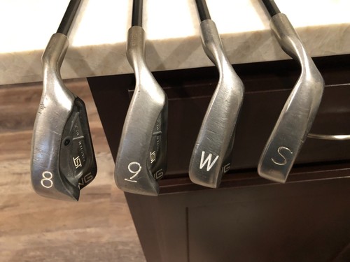 Set of Four Ping ISI Stainless Irons, 8-9-PW-SW, Stiff Ping Graphite, Black Dot - Picture 6 of 6