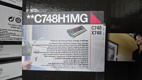 ZESTAW 7 ORYGINALNYCH ZAPIECZĘTOWANYCH LEXMARK C746H1KG plus 2 ea C748H1CG C748H1MG C748H1YG C748 - Zdjęcie 4 z 5
