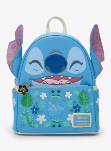 Loungefly Disney Lilo & Stitch Floral Stitch Figural Mini Backpack NWT - Picture 3 of 6