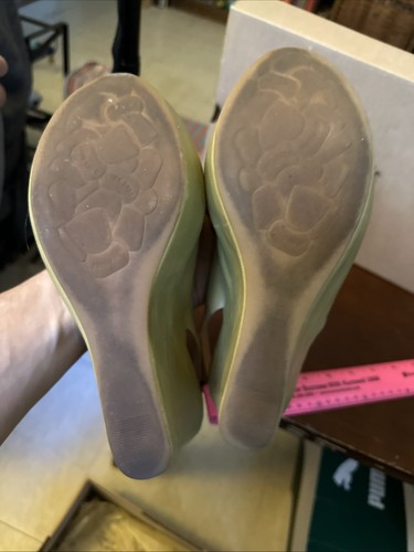 Kork-Ease Felicia Mimetico Wedge Sandals, Mustard Green Women’s Size 8 Cork Sole - Picture 11 of 23