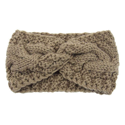 Diadema de invierno cálida con moño anudado cruzado para mujeres niñas informal tejida diadema envoltura para la cabeza - Imagen 11 de 22