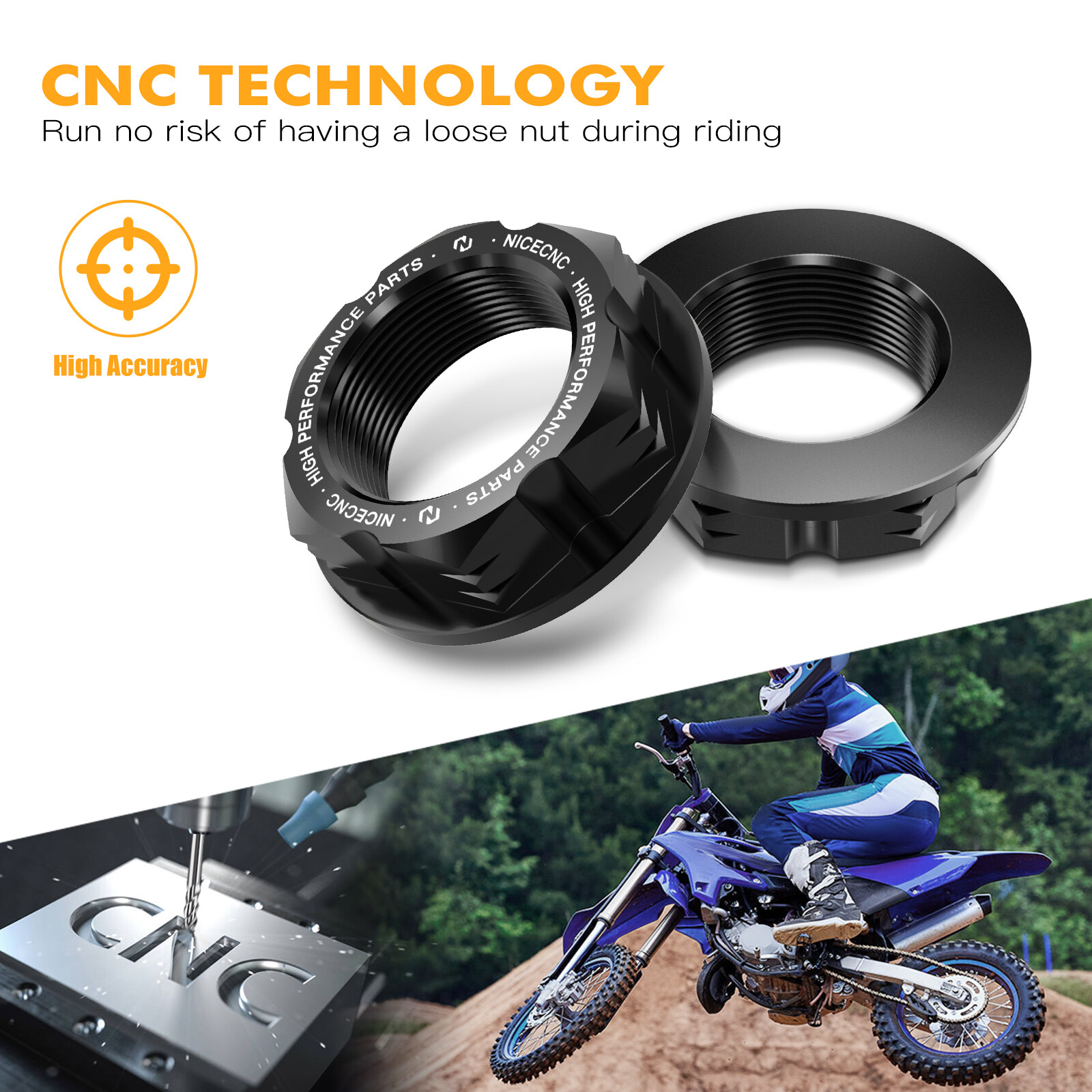 CNC Steering Stem Nut For Yamaha YZ125 YZ250 20062021 YZ250F YZ450F 20062009 eBay