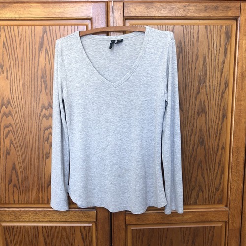 Cynthia Rowley Women's Gray Long Sleeve Tshirt, Size Medium