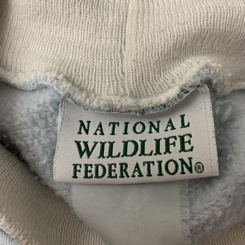 Felpa vintage finto collo tasche fattoria natura paesaggio grafica fauna selvatica fed. - Foto 4 di 6