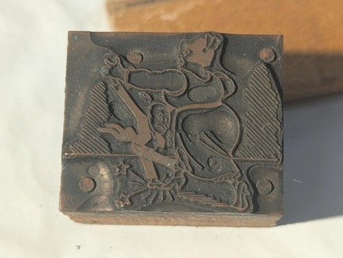 Antique Minstrel Engraved Letterpress Wood Print Press Blocks COMBO BUNDLE - Picture 2 of 7