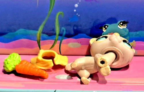 Littlest Pet Shop LPS Authentic Tan Starry Eyed Ferret #957 - Picture 5 of 5