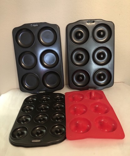 3 sartenes antiadherentes para donuts y 1 silicona - Imagen 1 de 9