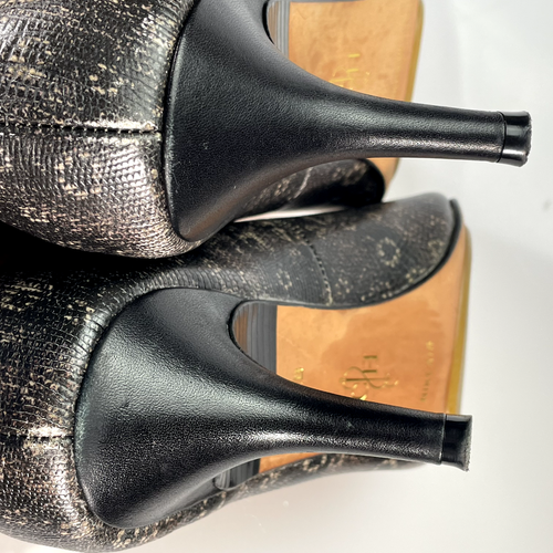 Cole Haan Pump 9.5B Gray Lizard Chelsea 3 " Heel Shoes Career Business Work - Picture 11 of 12
