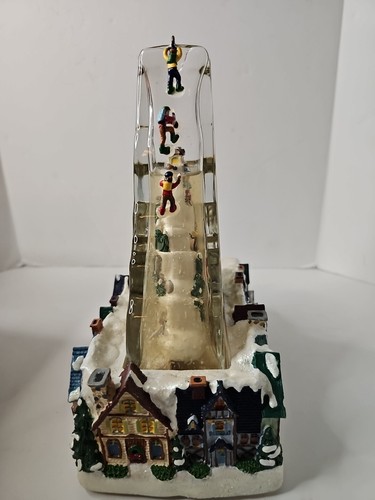 VTG Mr Christmas Snow Time Ski Mountain Water Snow Globe Plays Let It Snow - Picture 8 of 11