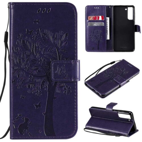 For Samsung S21 Plus S20 FE S10 S9 S8 S7 Magnetic Flip Wallet Leather Case Cover - Picture 11 of 49
