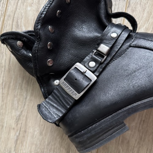 Buffalo London Biker Leather Boosts Size 42 - Picture 4 of 9