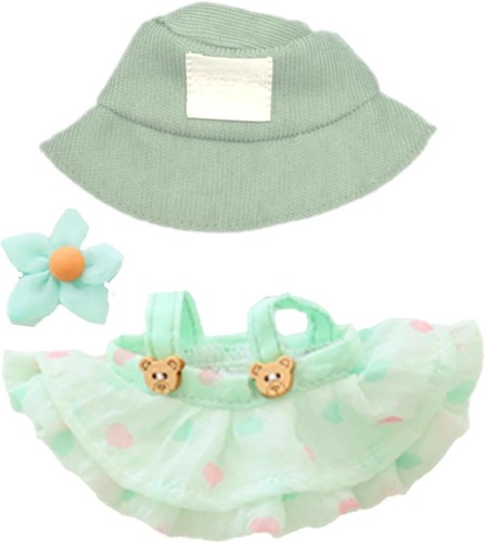 (Clothes Only) 3-Piece Outfit Set with Hat, Pink Dress and Flower Accessories - Picture 13 of 13