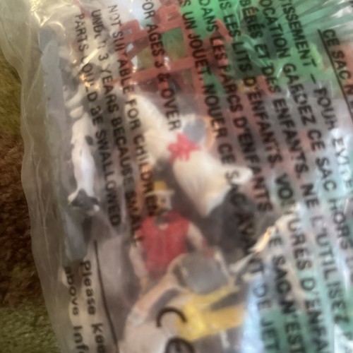 Bolsa nueva de plástico vintage de animales de granja árboles granero - Imagen 4 de 5