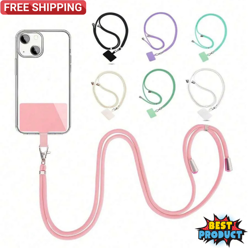 Sangle Téléphone Cordon Polyester Multicolore Réglable Détachable - Cordon Anti-Perte - Photo 24 sur 108