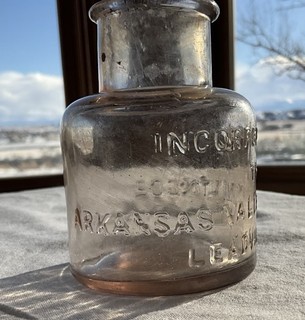 Smelting Bottle Leadville Colorado Arkansas Valley Incorporated 1882