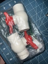 1” 32mm PVC Ball Valve for Water Supply Pipe, Slip Connection, 2Pcs