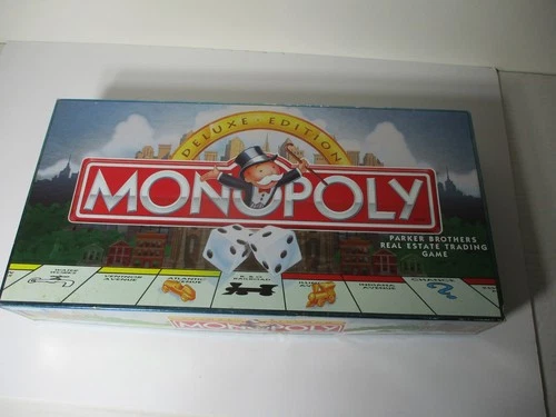 Vintage Parker Brothers Monopoly Deluxe Edition Board Game-Parker Brothers 1995