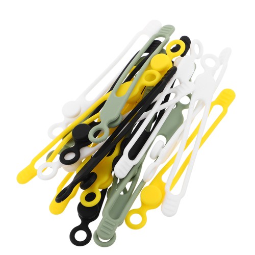 20 Stück Silikon-Kabel-Organizer – verstellbare Multifunktions-Kabelbinder für - Afbeelding 8 van 12