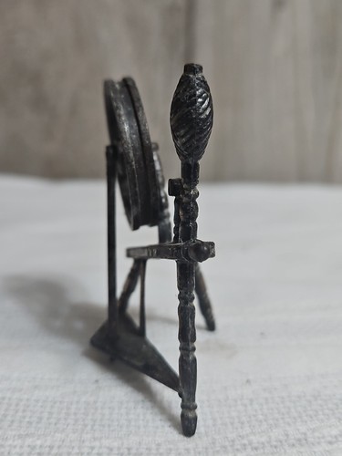 Miniatur SPINNRAD Druckguss Figur, Rad dreht sich DURHAM INDUSTRIES, Vintage - Bild 2 von 6