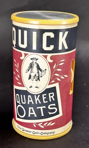 Vintage Quick Quaker Oats Can AM Solid State Radio - funktioniert