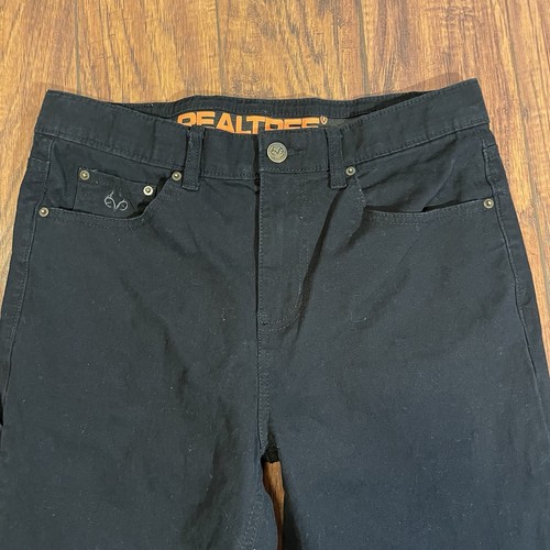 Realtree Boys Jeans Size L (14/16) Black Straight Leg Elastic Waist Pockets - Picture 5 of 17