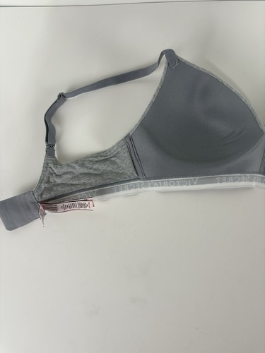 Victorias Secret Gry/Wht/Blk T-Shirt Lightly Lined Wireless Bra Womens Size 36C  - Picture 4 of 6