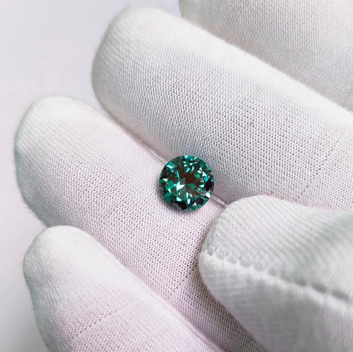 9.20 Ct Natural EGL Certified Blue Green Teal Sapphire Round Cut Loose Gemstone - Picture 2 of 5