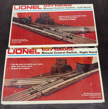 Lionel O27 Right Hand & Left Hand Manual Control Switch 6-0521 & 6-0522 NEW