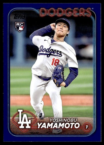 2024 Topps Series 2 Royal Blue Rookie Yoshinobu Yamamoto #553