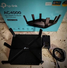 🔅TP-Link Archer C4000 Wireless AC4000 MU-MIMO Tri-Band Router 2.4Ghz 5Ghz Wi-Fi