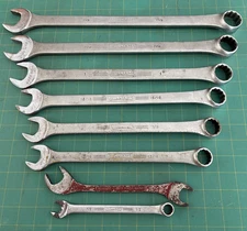8 VTG Williams Comb Superwrench Set 1162 1167A 1167 1168 1170 1171 1172