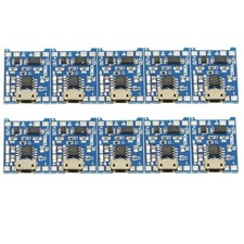 10Pcs Micro USB 5V 1A 18650 TP4056 Lithium Battery Charger Module Charging