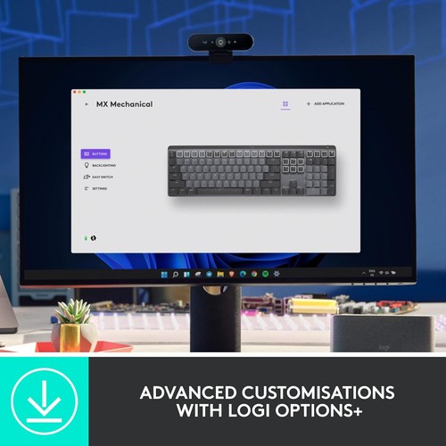 Logitech MX Mechanical Wireless Illuminated Performance Keyboard, Tactile Quiet  - Picture 8 of 10