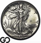 1941 Walking Liberty Half Dollar, Lustrous Near Gem BU++