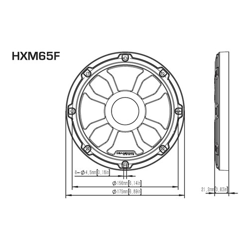 6,5 Zoll / 16,5cm Lautsprecher Gitter Schutz Grill weiß MOTORSPORT Series - Picture 3 of 3