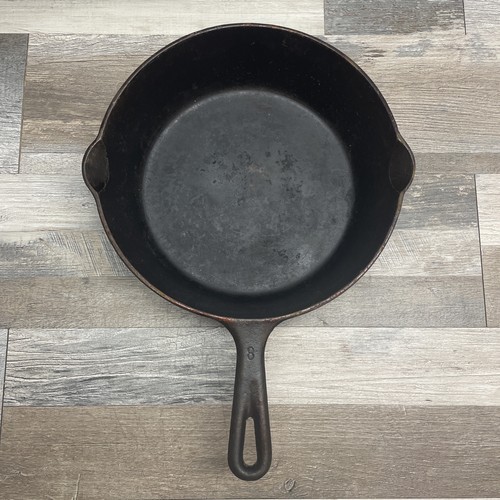 "Sartén de hierro fundido vintage Ozark Crescent FD'Y CO St. Louis #8 10,25""" - Imagen 1 de 11